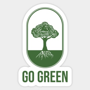 Go green Sticker